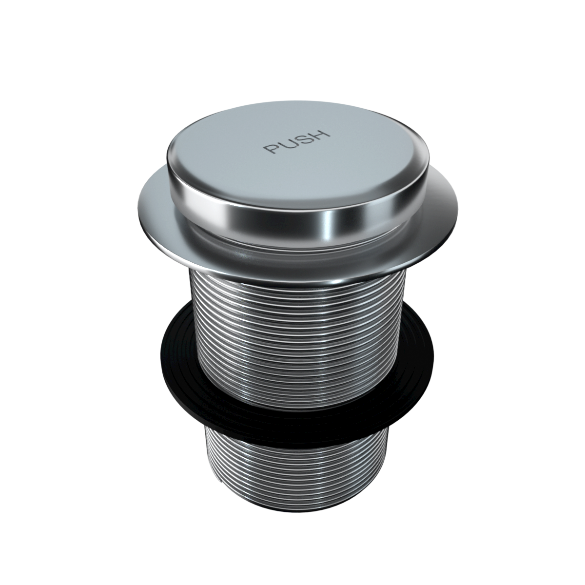 Push Button Tub Drain Polished Chrome